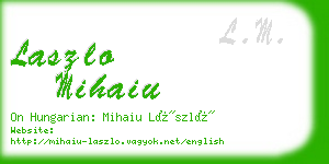 laszlo mihaiu business card